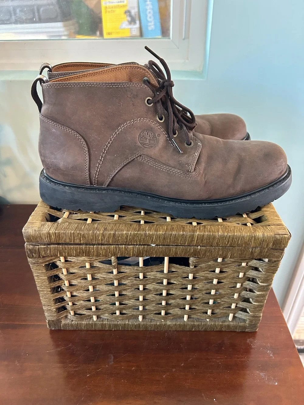 Timberland Men's Dark Brown Nubuck Leather Chukka Boots Lace Up Men’s 11.5 Water